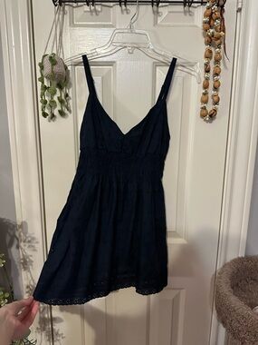 Tommy Hilfiger Navy Eyelet Top